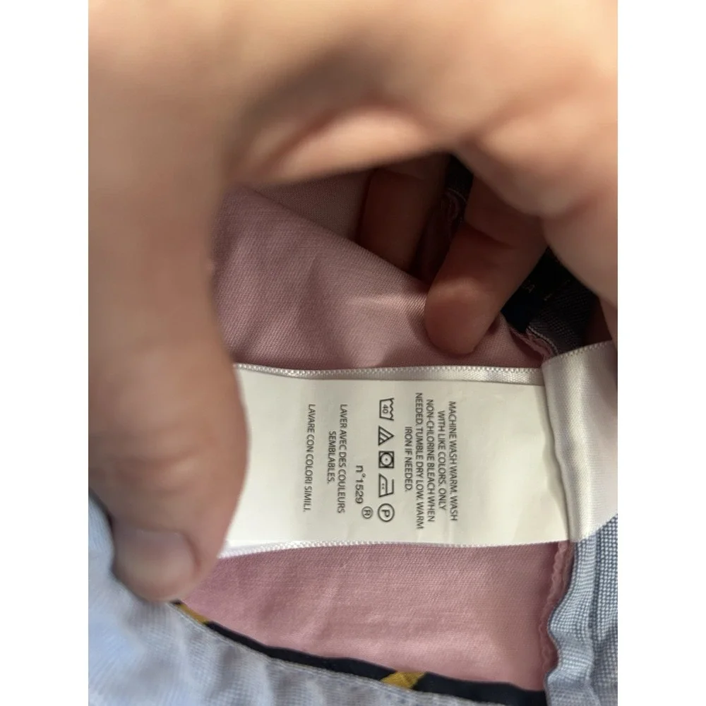 Polo Ralph Lauren Shorts Mens 36 Pink Stretch Chino Blue Pony Logo Preppy Pocket